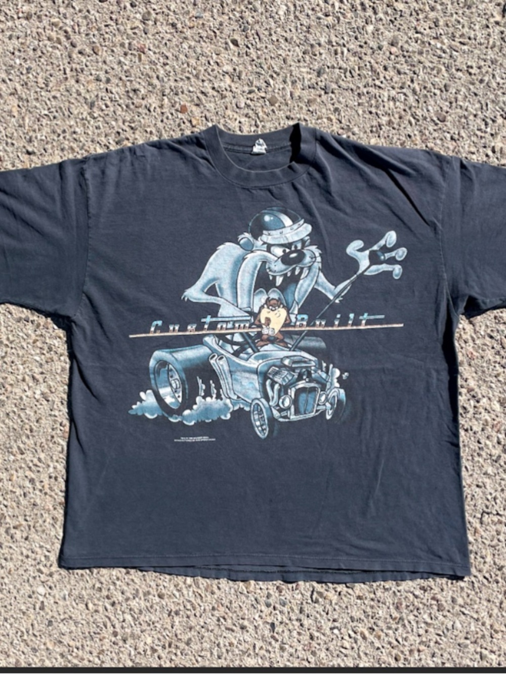 Vintage 1996 Taz Custom Built Hot Rod Tee - Sun Sportswear 25.5x28.5 - Thrashed